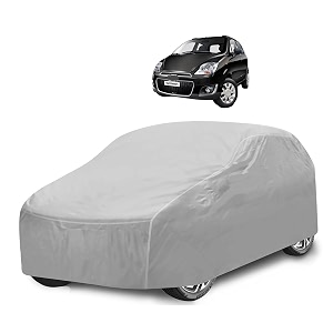 car cover compatible with spark with mirror pocket water resistant triple stitched spark car cover- plain silver