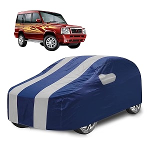 car cover compatible with sumo gold with mirror pocket water resistant triple stitched sumo gold car cover- navy silver