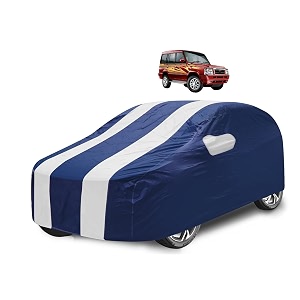 car cover compatible with sumo gold with mirror pocket water resistant triple stitched sumo gold car cover- navy-white