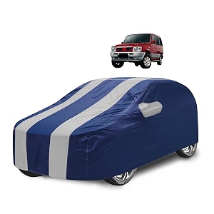 car cover compatible with sumo with mirror pocket water resistant triple stitched sumo car cover- navy silver