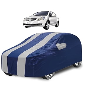 car cover compatible with sx4 with mirror pocket water resistant triple stitched sx4 car cover- navy silver