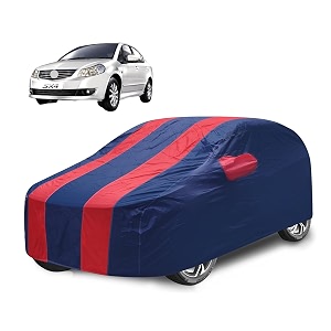 car cover compatible with sx4 with mirror pocket water resistant triple stitched sx4 car cover- navy-red