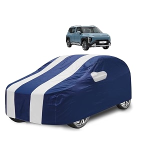car cover compatible with syros with mirror pocket water resistant triple stitched syros car cover- navy-white