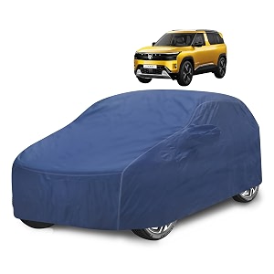 car cover compatible with tata sierra with mirror pocket water resistant sierra car cover- plain navy