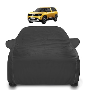 car cover compatible with tata sierra with mirror pocket water resistant sierra car cover- grey