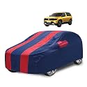 Car Cover Compatible with TATA Sierra with Mirror Pocket, Water Resistant, Sierra Car Cover- Navy-Red