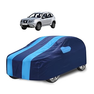 car cover compatible with terrano with mirror pocket water resistant triple stitched terrano car cover- navy-blue