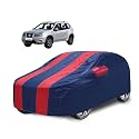 Car Cover Compatible with Terrano with Mirror Pocket, Water Resistant, Triple Stitched, Terrano Car Cover- Navy-Red