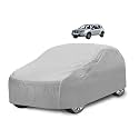 Car Cover Compatible with Terrano with Mirror Pocket, Water Resistant, Triple Stitched, Terrano Car Cover- Plain Silver