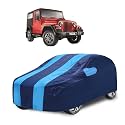 Car Cover Compatible with Thar Old with Mirror Pocket, Water Resistant, Triple Stitched, Thar Car Cover- Navy-Blue