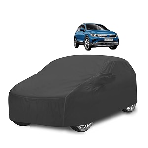 car cover compatible with tiguan with mirror pocket water resistant triple stitched tiguan car cover- grey
