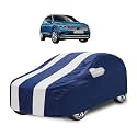 Car Cover Compatible with Tiguan with Mirror Pocket, Water Resistant, Triple Stitched, Tiguan Car Cover- Navy-White