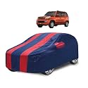 Car Cover Compatible with Tuv 300 with Mirror Pocket, Water Resistant, Triple Stitched, Tuv 300 Car Cover- Navy-Red