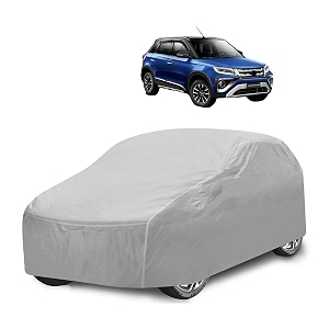 car cover compatible with urban cruiser with mirror pocket water resistant triple stitched urban cruiser car cover- plain silver