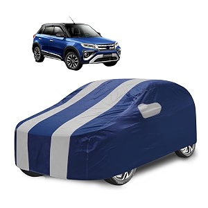 car cover compatible with urban cruiser with mirror pocket water resistant triple stitched urban cruiser car cover- navy silver