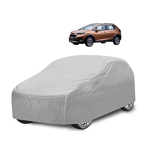 car cover compatible with wr-v with mirror pocket water resistant triple stitched wr-v car cover- plain silver