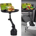 Car Cup Holder Tray, Car Cup Holder Swivel Tray, an Adjustable Vehicle Mounted Food Tray Table, Mobile Phone Slot and Rotating Arm Can Be Used for Most Car Dining Tables