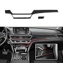 Car Center Air Outlet Vent Decals for 2018-2022 Honda Accord 10th Gen Accessories ABS Carbon Fiber Stickers