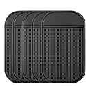 Car Dashboard Non Slip Mat, Bysameyee 5-Pack Anti-Slide Sticky Extra-Thick Dash Pad for Radar Detector, Cell Phone, Keys, Glass, Mirrors, Metal, GPS, Coins