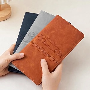 car document holder with magnetic closure vehicle registration amp insurance insurance card driving licence rc book organizer with multiple pockets for car truck motorcycle multicolor pack of-1