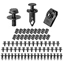 Car Fender Bumper Clips Rivets, Rust Resistant U-Nuts Bolts Screws, Universal Engine Under Cover Splash Shield Fasteners for Most Cars, Trucks, SUVs and More(70PCS)