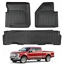 Car Floor Mats for Ford F250 F350 F450 F550 Crew Cab 2008-2010 Black