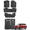 Car Floor Mats for Honda Pilot 2016-2022 8 Seats (No Elite), Black