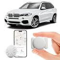 Car GPS Tracking Device for Vehicles, 1PCS Real Time GPS Tracker for Car Work with Find My (iOS Only),Hidden Mini GPS Tracker,No Monthly Fee (White Tracker, White Magnetic Case)