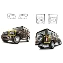 Car Head Light & Tail Light Chrome Moulding Cover for Mahindra Bolero (2011-2017)