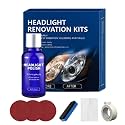 Car Headlight Restoration Kit - Fast-Acting Repair Detailing Supplies | Polish Cleaner Headlamp Restoration Kit | for Truck Rv SUV Yellowing Foggy Cloudy Lenses Care