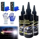 Car Headlight Revitalizer – Blurring & Yellowing Remover, Professional Headlight Restoration Kit, Headlight Eliminate Yellowing Bringhtener, Head Light Cleaner for Polish, Decontamination (3Pcs)