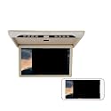 Car Headrest Player, 19 Inch Car Monitor 1080P HD LCD Screen Portable Car Video Players Automobile Ceiling TV Roof Mount (Beige Mirror Monitor)