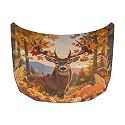 Car Hood Cover Protector Fall Deer Pumpkin Forest Print Waterproof Car Hood Wrap Blanket Auto Flag Automotive Fall Exterior Accessories for Sedans SUVs Pickups Trucks Jeeps
