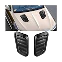 Car Hood Vent Trim, Vehicle Scoop Bonnet Hood Side Air Intake Trim Cover, Automotive Exterior Engine Cooling Intake Vent Decoration, Universal for Automobile RV Truck (Black)