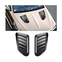 Car Hood Vent Trim, Vehicle Scoop Bonnet Hood Side Air Intake Trim Cover, Automotive Exterior Engine Cooling Intake Vent Decoration, Universal for Automobile RV Truck (Carbon Fiber Black)