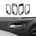 Car Inner Door Handle Bowl Decals for 2011-2023 Dodge Charger/Chrysler 300 Accessories Carbon Fiber Interior Stickers (with Memory Seat)