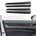 Car Inner Door Panel Decals for 2018-2022 Honda Accord 10th Gen Accessories ABS Carbon Fiber Stickers