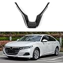 Car Steering Trim Decals for 2018-2022 Honda Accord 10th Gen Accessories ABS Carbon Fiber Stickers