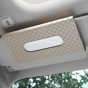 car leather tissue holder tissue paper box case car interior decoration accessories sun visor tissue napkin holder beige design