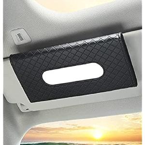 car leather tissue holder tissue paper box case car interior decoration accessories sun visor tissue napkin holder black design