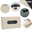 Car Leather Tissue Holder Tissue Paper Box Case Car Interior Decoration Accessories Sun Visor Tissue Napkin Holder (Beige)