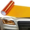Car Light Tint Film Cars Light Tinted Film Sticker, Orange, 30x100CM