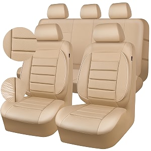 CAR PASS Leather Seat Covers Full Set