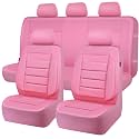 CAR PASS Pink Leather Seat Covers Full