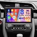 Car Radio Stereo for Honda Civic 2016-2021: 8Core 4G+64G