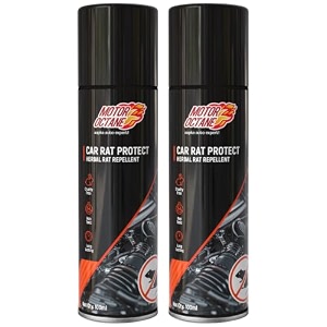 motoroctane car rat protect spray  herbal rat repellent spray for car  100ml  non-toxic cruelty-free long-lasting protection for engine bay cables amp rubber hoses electrical wiring  pack of 2