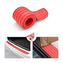 8sanlione Non-Slip Rubber Car Rear Bumper Guard Strip, Red/35.4"x2.7"