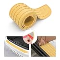 8sanlione Non-Slip Rubber Car Rear Bumper Guard Strip, Yellow/40.9"x3.5"