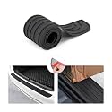 8sanlione Non-Slip Rubber Car Rear Bumper Guard Strip, Black/35.4"x2.7"