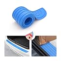 8sanlione Non-Slip Rubber Car Rear Bumper Guard Strip, Blue/35.4"x2.7"
